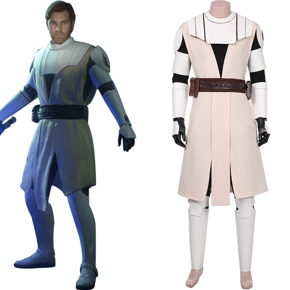 Star Wars: The Clone Wars -Obi- Wan Kenobi Disfraz Traje Conjunto Uniforme