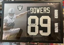 Brock Bowers Custom Framed Jersey