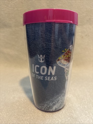 Royal Caribbean Cruise Souvenir Drink Beverage Cup 16oz Tumbler ICON OF THE SEAS