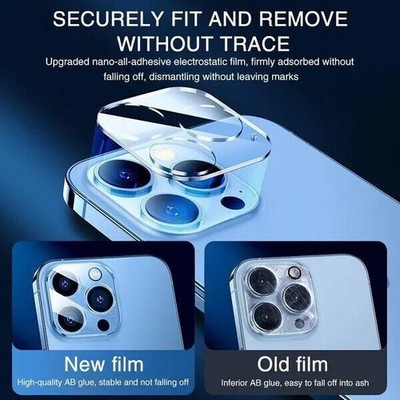 Rückseite Kamera Linse Schutz für iPhone 15 Pro Max, 14 Pro, 13, 12, 11, Full COVER HD