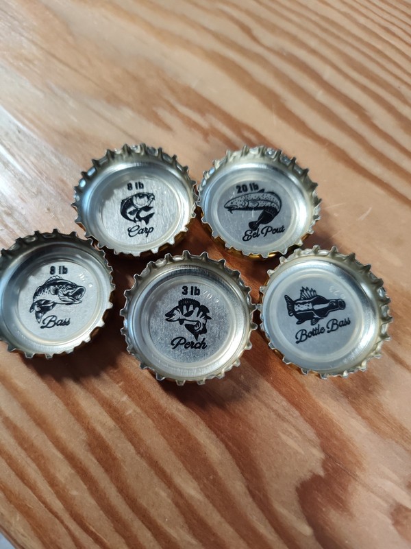 5 - 2026 Grain Belt Beer Bottle Caps -  The Tackle Box Series - New In 2026