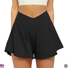 2 in 1 Women's Athletic Shorts Flowy Running Skorts with Pockets  Spandex