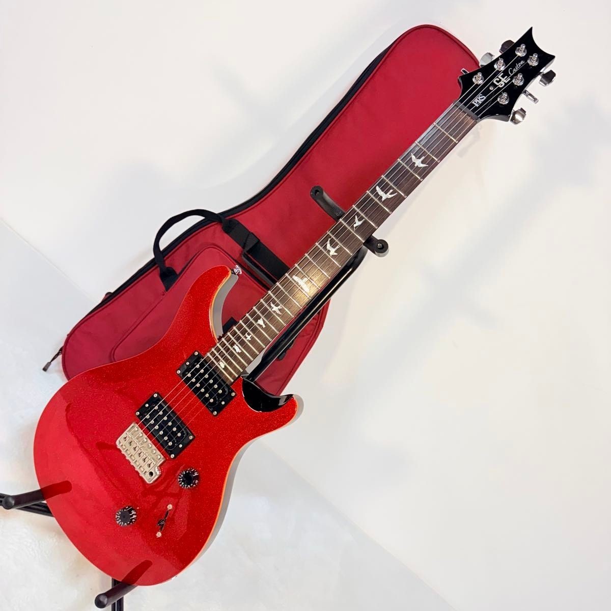 PRS SE Custom 24 Red Sparkle Soft Case Included