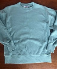 Champion Reverse Weave Women  s Small Teal Crewneck Sweatshirt Embroidered Logo