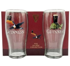 GUINNESS PINT GLASS SET GILROY GUINNESS TOUCAN PINT GLASS & TORTOISE PINT GLASS 