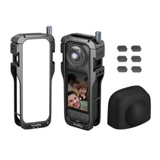 Aluminum Alloy Cage Protective Case Fits Insta360 X5 Cold Shoe Mounts 5195