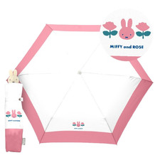 Miffy Folding Umbrella Parasol Face Handle White Pink Ladies Adult Japan New