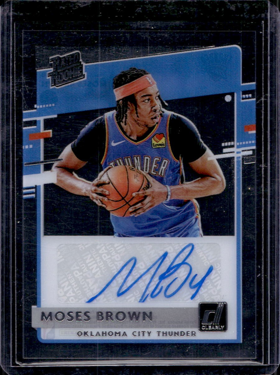 Moses Brown 2020-21 Clearly Donruss #RRA-MSB Rated Rookie Auto