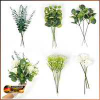KüNstliche Blumen Zweige Eukalyptus Hortensien Weiß 36 StüCk FüR DIY
