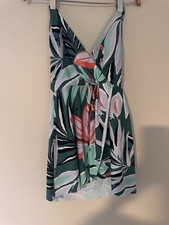 Anne Cole Swim Dress 6 Crisscross Back Green