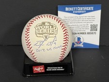 Brandon Belt Giants Auto Signed 2012 World Series Baseball Beckett COA