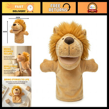 Animal Hand Puppets for Kids - Wolf, Tiger, Lion, Monkey More - Movable Mouths