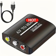 Convertitore RCA a AV HD 5V USB per PS1 PS2 PS3 per Xbox Wii N64 DVD VHS