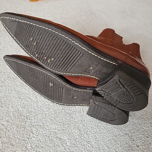 Junya Watanabe Boots Chelsea Japan M Leather Brown Women's US 8 Elongated Point - Picture 5 of 14