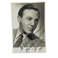 Vintage 1941 Signed Autograph Photo Portrait Classic Hollywood Actor Memorabilia