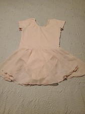 Girls Dance Ballet Pink Leotard Size 140 9/10 Cap Sleeve