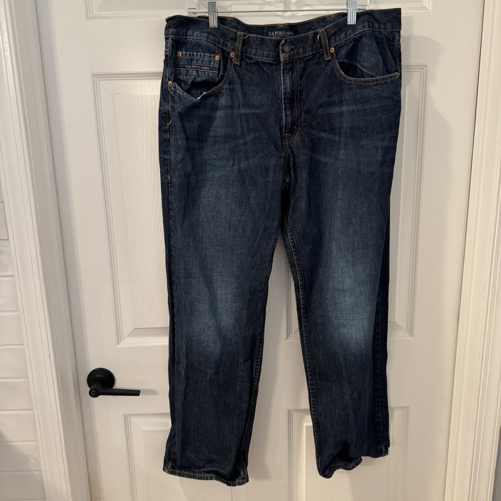 US Polo Assn Jeans Mens 38x30 Blue Denim Baggy Y2K Vintage