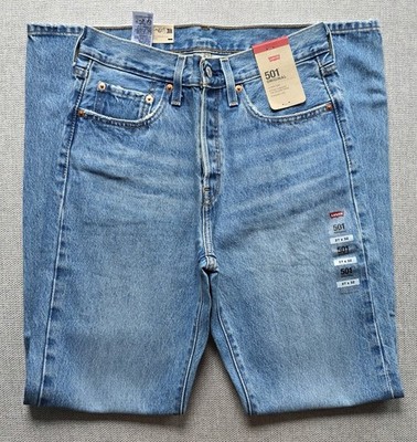 NWT Levi s 501 Original Fit High-Rise Straight Leg Jeans - Blue 100% Cotton
