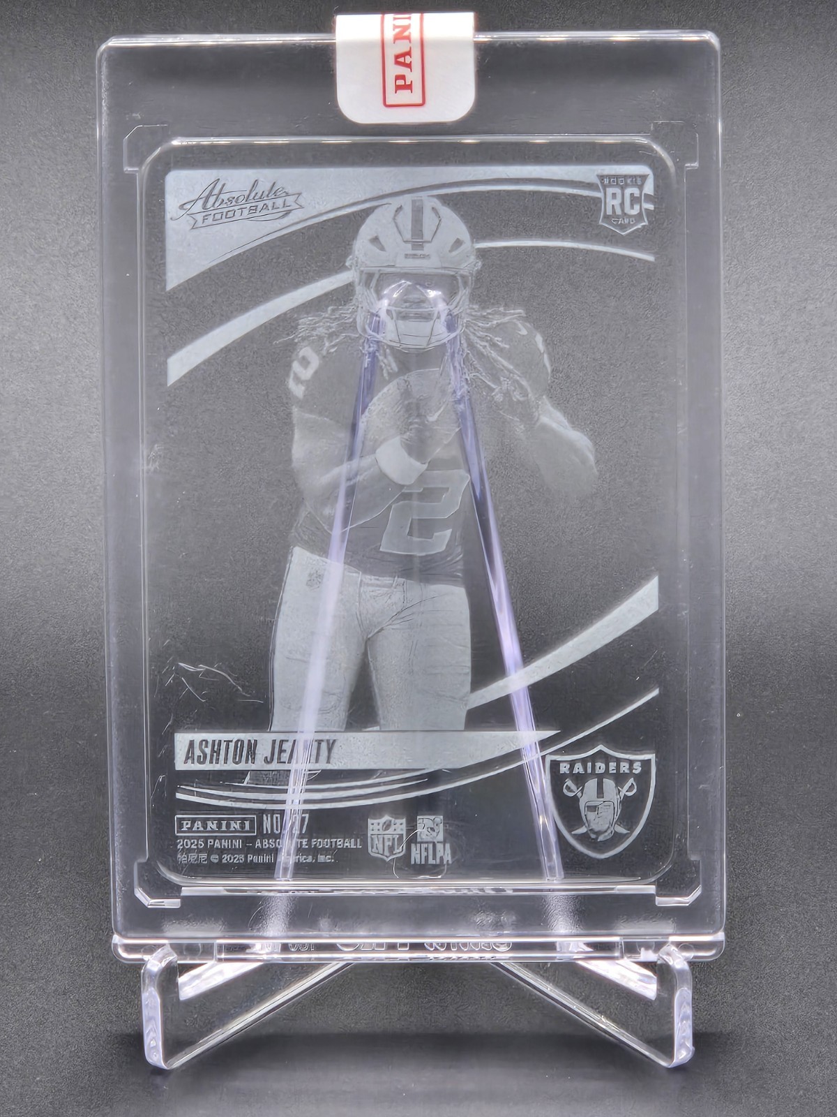 2025 Panini Absolute ASHTON JEANTY Glass SSP Case Hit Encased Raiders #27