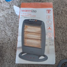 Image of Warmlite 1.2kW 3-Bar Halogen Heater with Carry Handle and Safety Tip-Over Switch