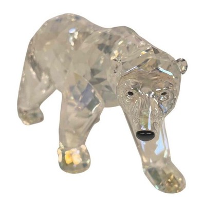 Retired Swarovski 2011 Polar Bear Moonlight Crystal Jet Nose Anton Herzinger
