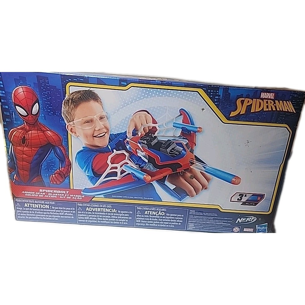 Marvel Spider-Man | NERF Spiderbolt | Powered Blaster Toy | Fires