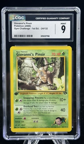 Giovanni's Pinsir (1st Edition) graded CGC 9 for sale on eBay