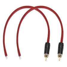 2 Pcs Gold Plated RCA Cable, 0.98ft 0.3 Meter RCA to Bare Wire Open End