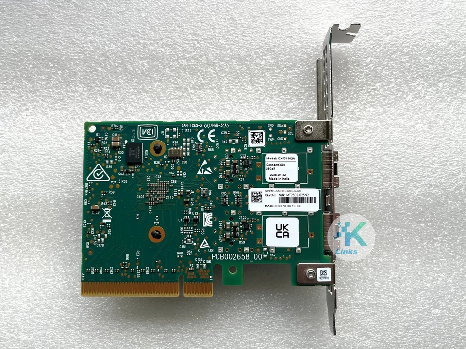 MCX631102AN-ADAT NVIDIA ConnectX6 Lx PCIe4.0x8 25GbE Dual-port SFP28 EN Adapter - Image 2 of 4