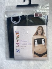 Joyspun Womens Small Breast Pump Bra Hands-Free Zip Front Black Maternity bra