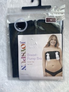 Joyspun Womens Small Breast Pump Bra Hands-Free Zip Front Black Maternity bra 