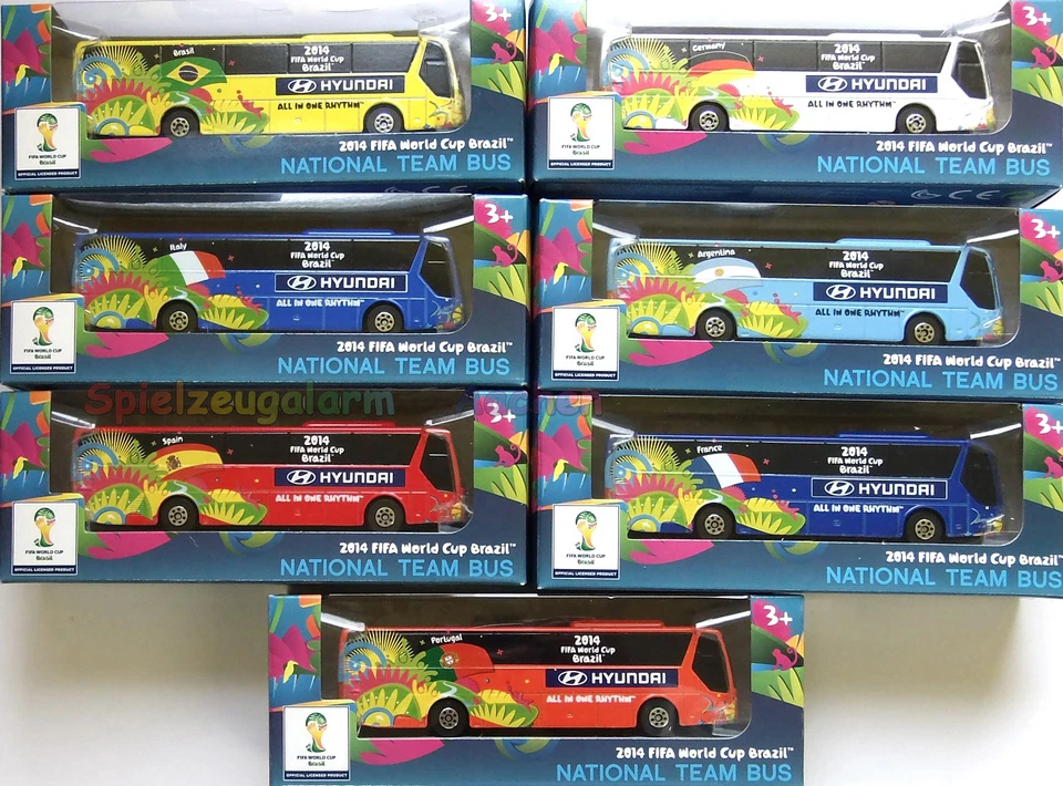 Fussball WM 2014 NATIONAL ELF TEAM BUS Deutschland Brasilien FIFA die Cast 1:87 - Bild 1 von 1
