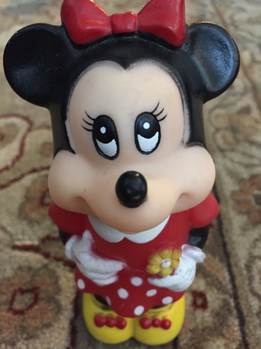 1986 Walt Disney Tootsietoy Minnie Mouse komplett mit Seifenblasenstab SCHÖNE FORM - Bild 1 von 12