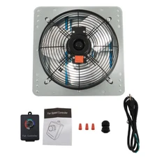 12" Shutter Exhaust Fan Industrial Speed Wall Mount Garage Attic  W/Controlle