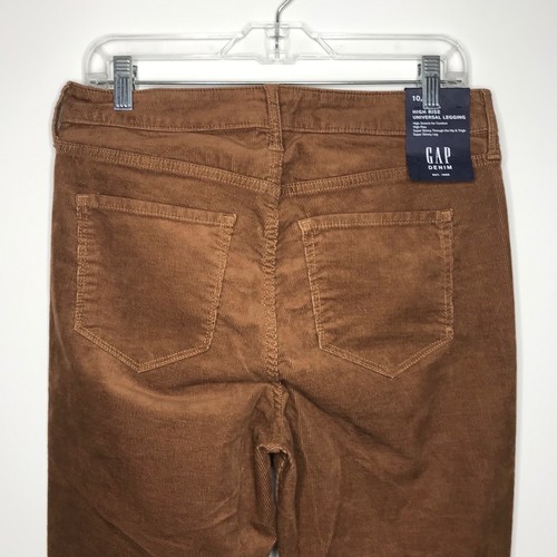 GAP Corduroy Universal Legging Womens 10/30R Super Stretch High Rise Brown - Picture 5 of 13