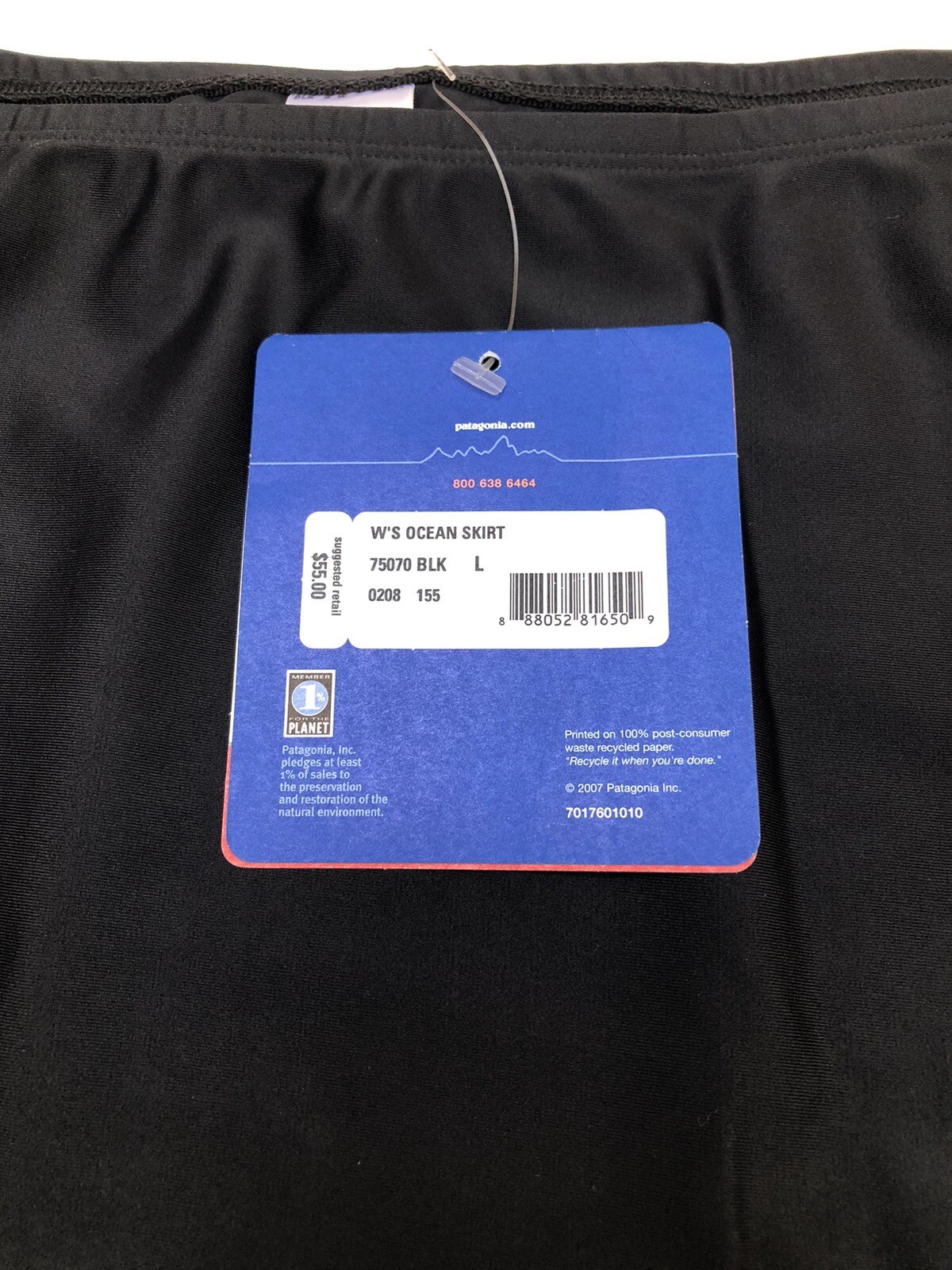 RETIRED NEW Patagonia Ocean Skirt Black Slim Fit 75070 Women's L thumbnail 4