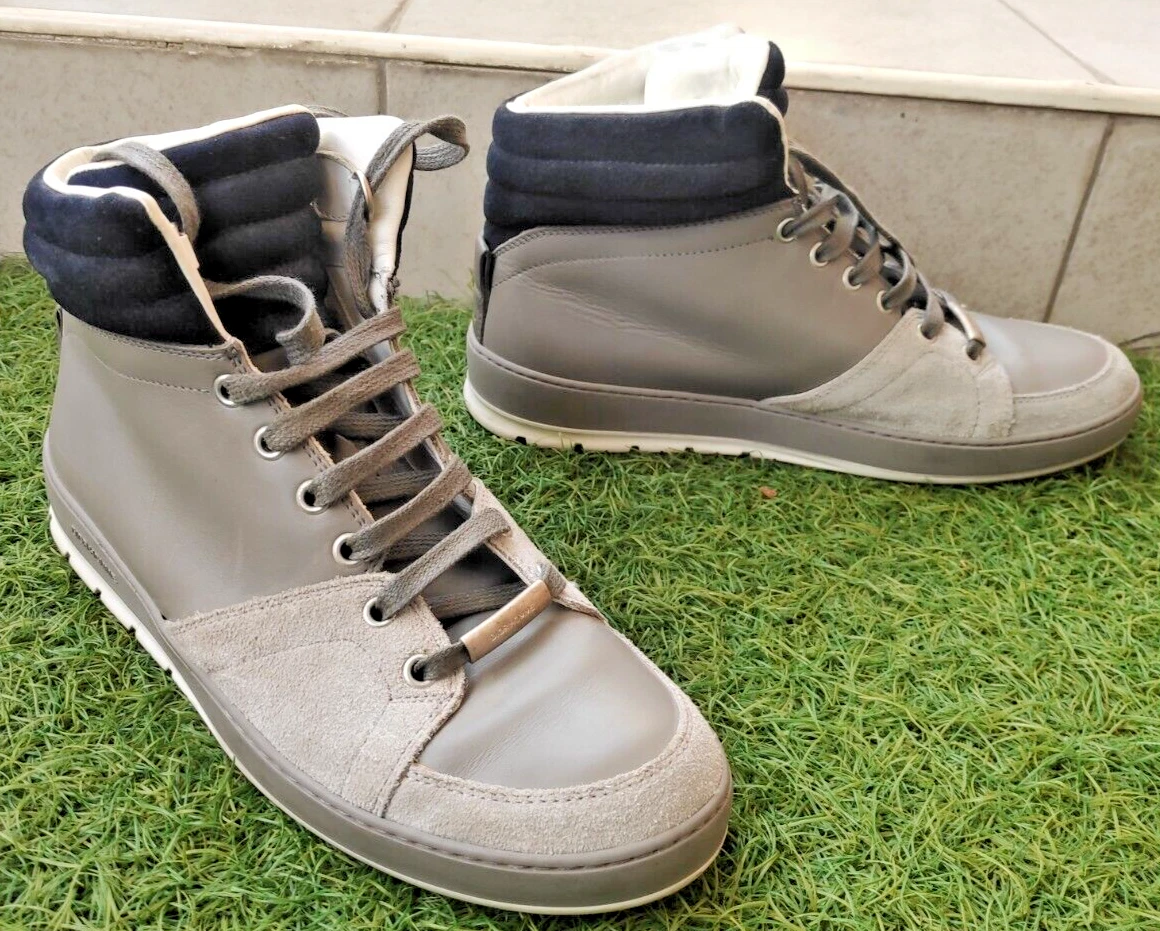 Baskets montantes Dior Homme gris/noir taille EU 39 US 6,5 Made in Italy