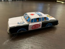 VINTAGE Tin Litho Highway Patrol Police Car Toy Made in Japan Friction COOL