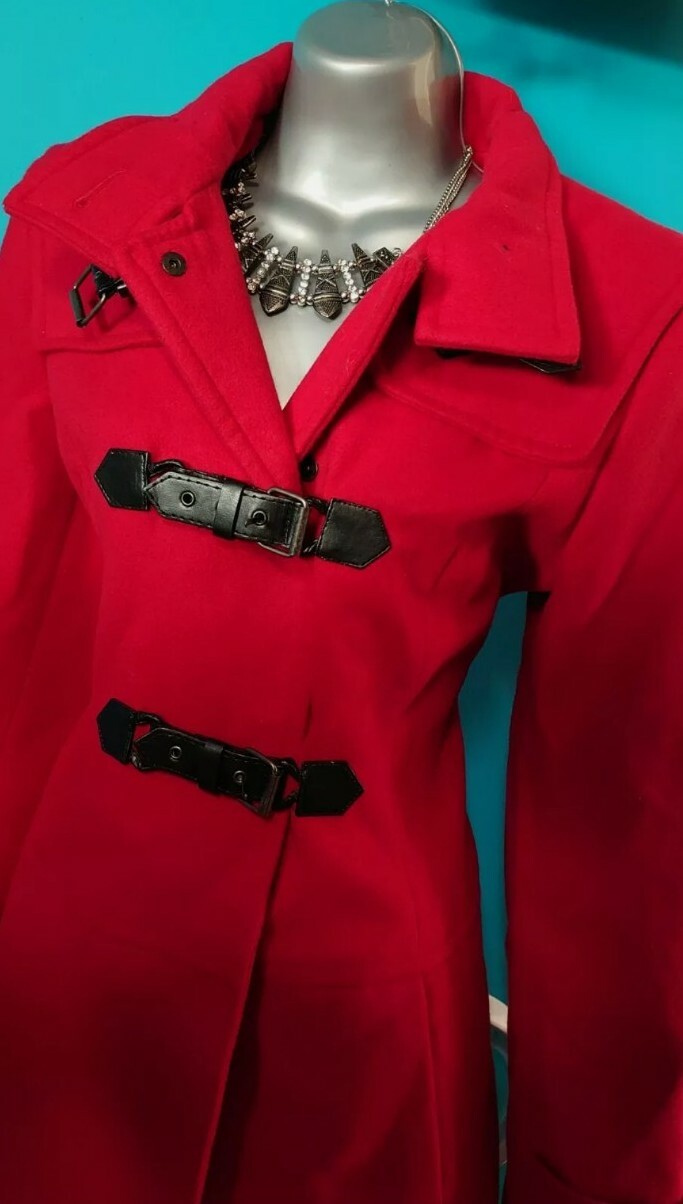 Jane norman red jacket coat 14 