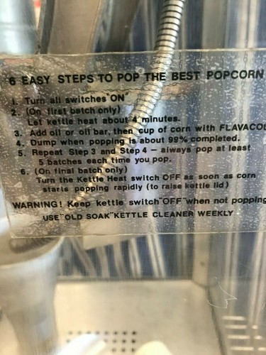 Popcorn Popper Gold Medal Deluxe Pinto Pop 8 oz Working & 200- 1 oz Popcorn Box - Picture 8 of 11