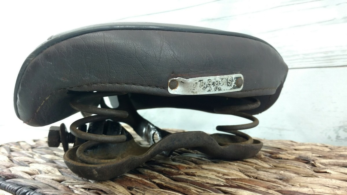 Selle De Vélo Cruiser Vintage PERSONS USA - Noir, Ressorts, Confortable - Occasion Authentique