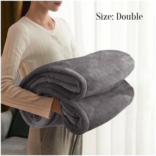 Large Faux Fur Warm Fleece Throw Over Soft Sofa Bed Mink Blanket Double & King - Picture 13 of 131