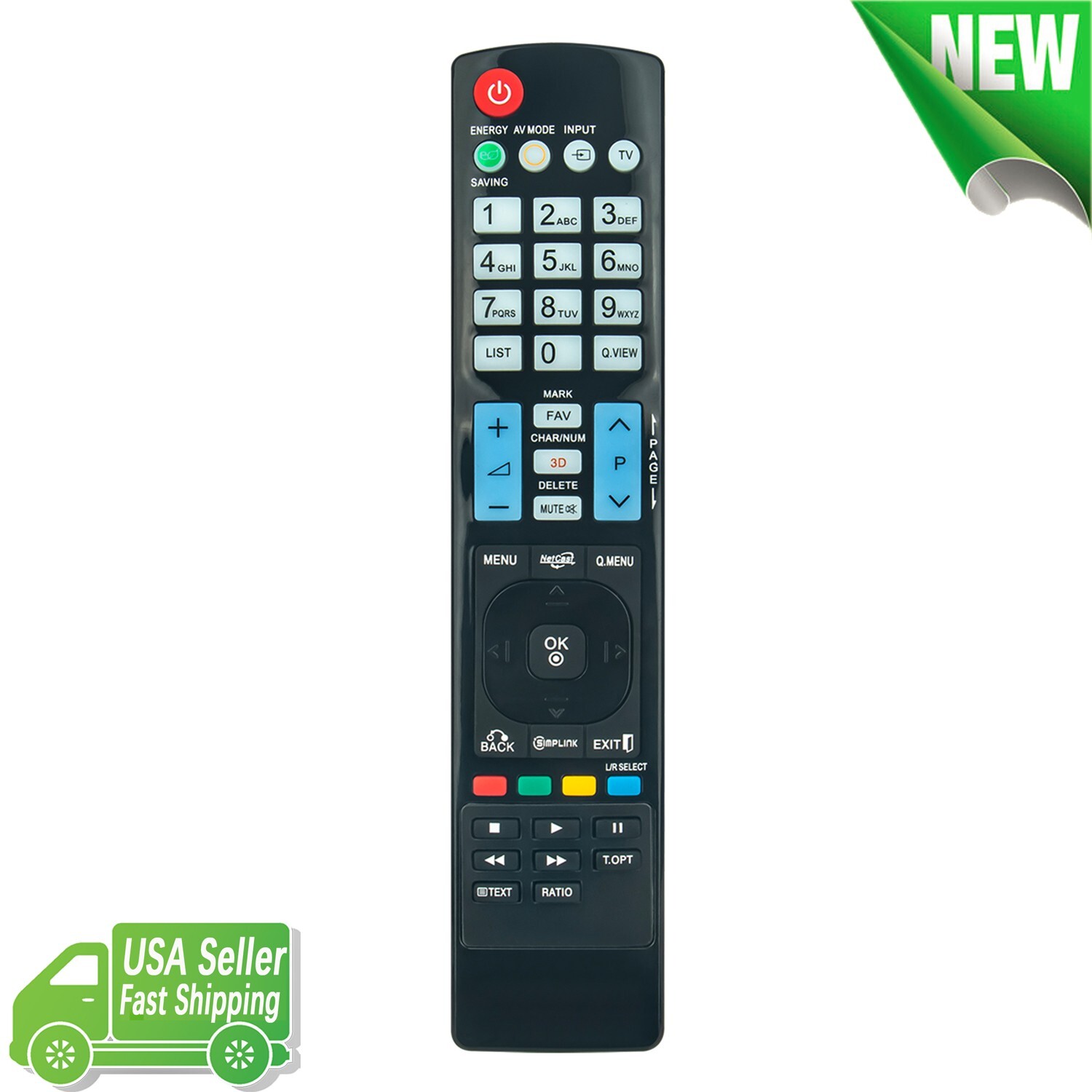 New AKB72914244 Replace Remote for LG TV 32LD550 42LD550 46LD550 50PX950 60PX950