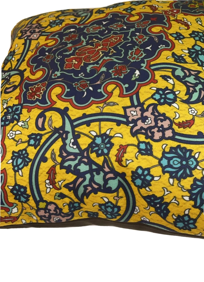 Almohada floral de terciopelo fino persa - 15" X 15" Foto 4 de 4