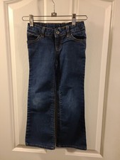 Faded Glory Girls Size 5 Reg 22x20 Denim Boot Cut Blue Jeans