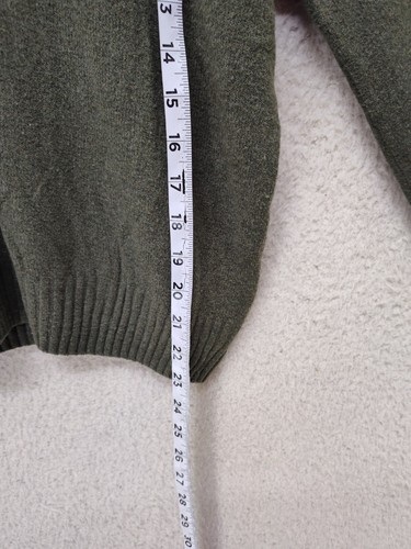 Gap Women Sweater Small Green Cotton Blend Drawstring Hooded Knitted Pullover - Picture 7 of 17