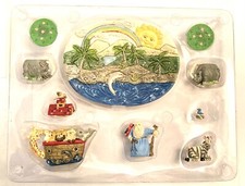 Vintage Noah's Ark Miniature Tea Set by Distinction in Gifts made with resin