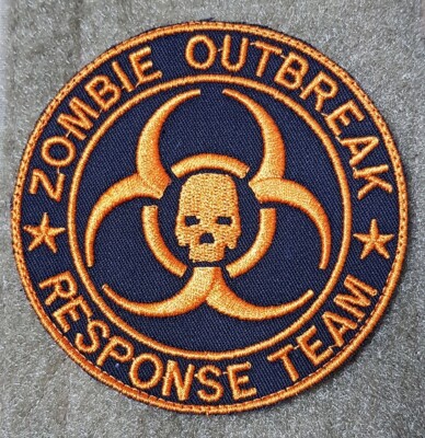 Zombie Outbreak Response Team Morale Fun Aufnäher Klett Patch Schwarz/Orange