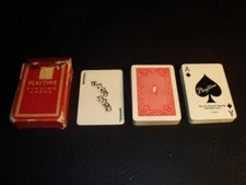 Vintage Miniature Playtime Playing Cards, USPC, Cincinnati, 52+J+Box