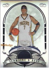 2007-08 BOWMAN STERLING REFRACTOR SWATCH: JERMAINE O'NEAL #62/199 PACERS RELIC